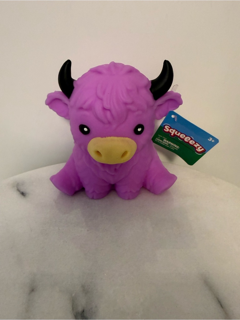 NWT Squeezee Purple Highland Cow Squishy Sensory Fidget Toy